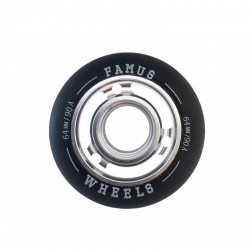 FAMUS - Roues Rollers (x4) - 64/88A - Silver/Black