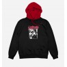 WASTED - Sweat à Capuche - HOODIE TELLY WIRE - Black/Fire Red