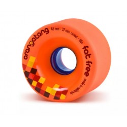 ORANGATANG - Roues Longboard (x4) - FAT FREE - 65mm/80a - Orange